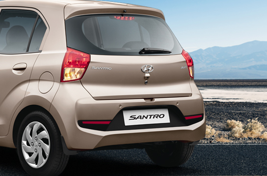Rear view of Santro Car in Nepal