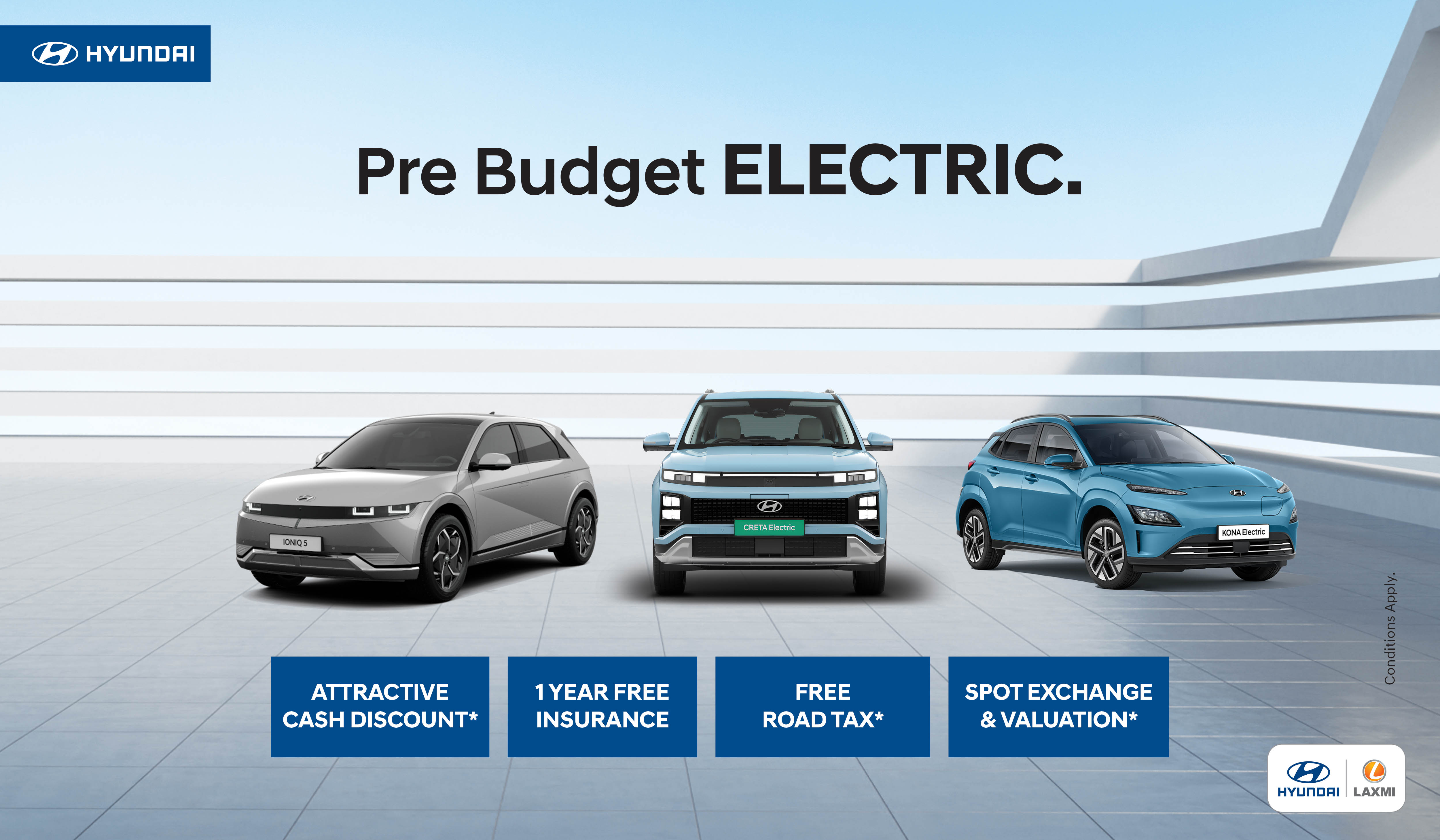 Pre-Budget Offer on Hyundai Electric Vehicles