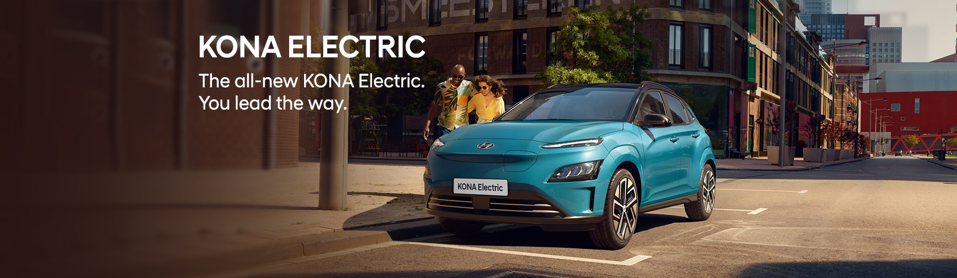 The all-new KONA Electric. You lead the way.